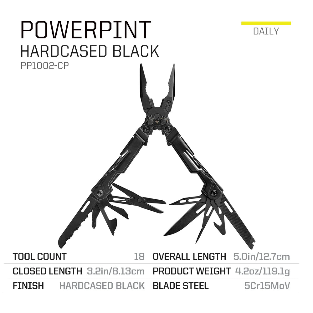 SOG PowerPint Multi Tool Stainless Steel Pocket Pliers With Knife