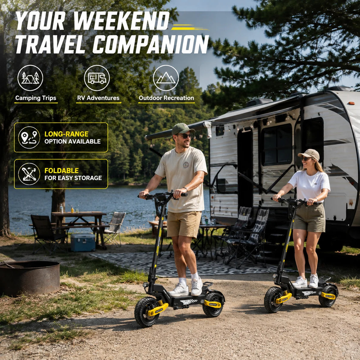 EOEOTWO Foldable Off Road Electric Scooter For Adults