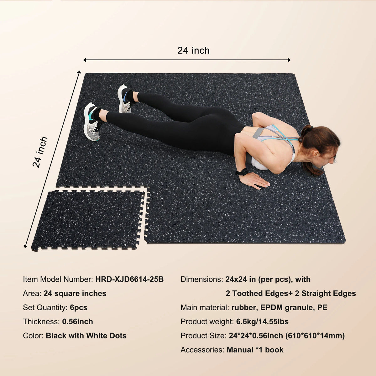 SucceBuy Premium EVA Foam Interlocking Exercise Floor Mats