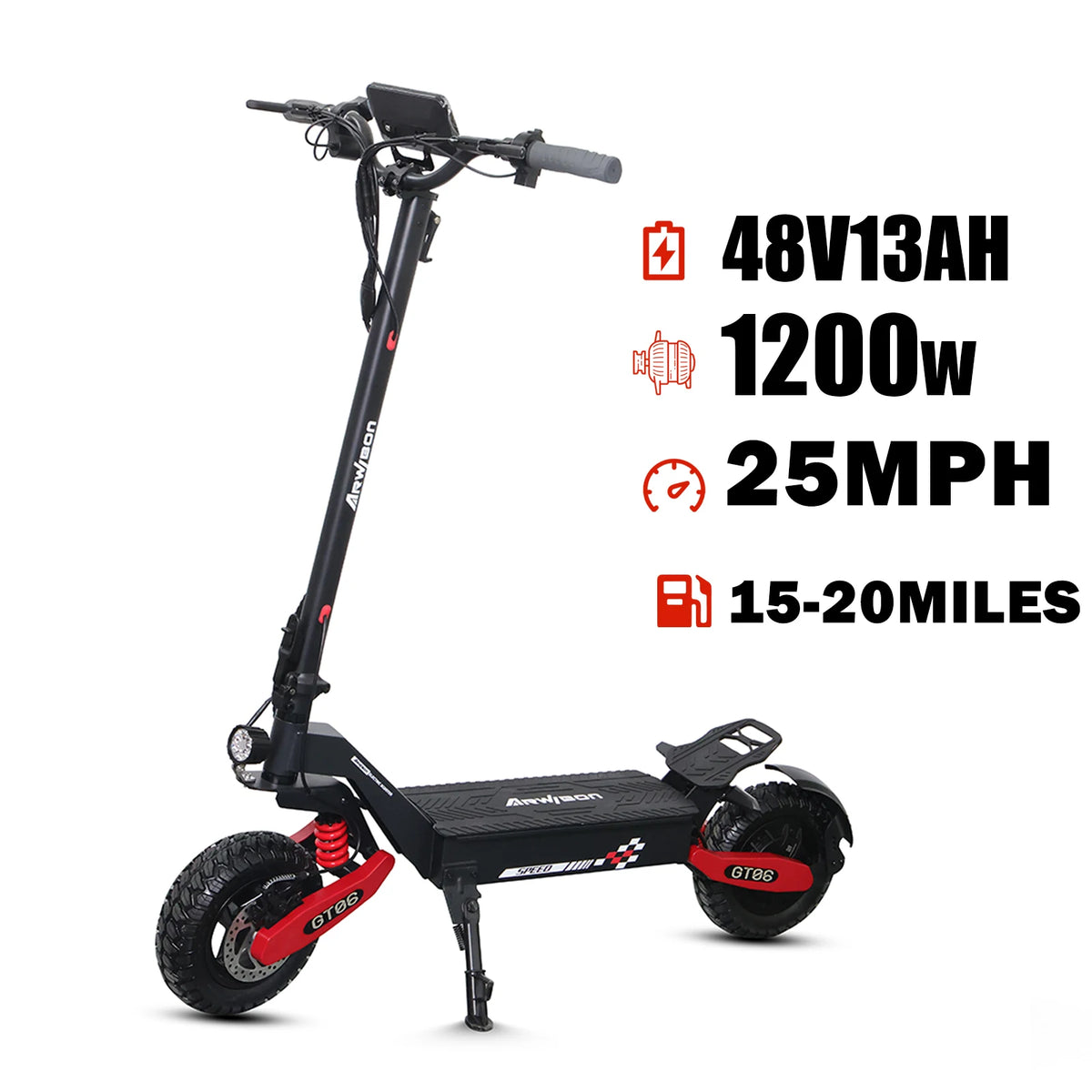 Arwibon 1200W Powerful Foldable Off Road Electric Scooter