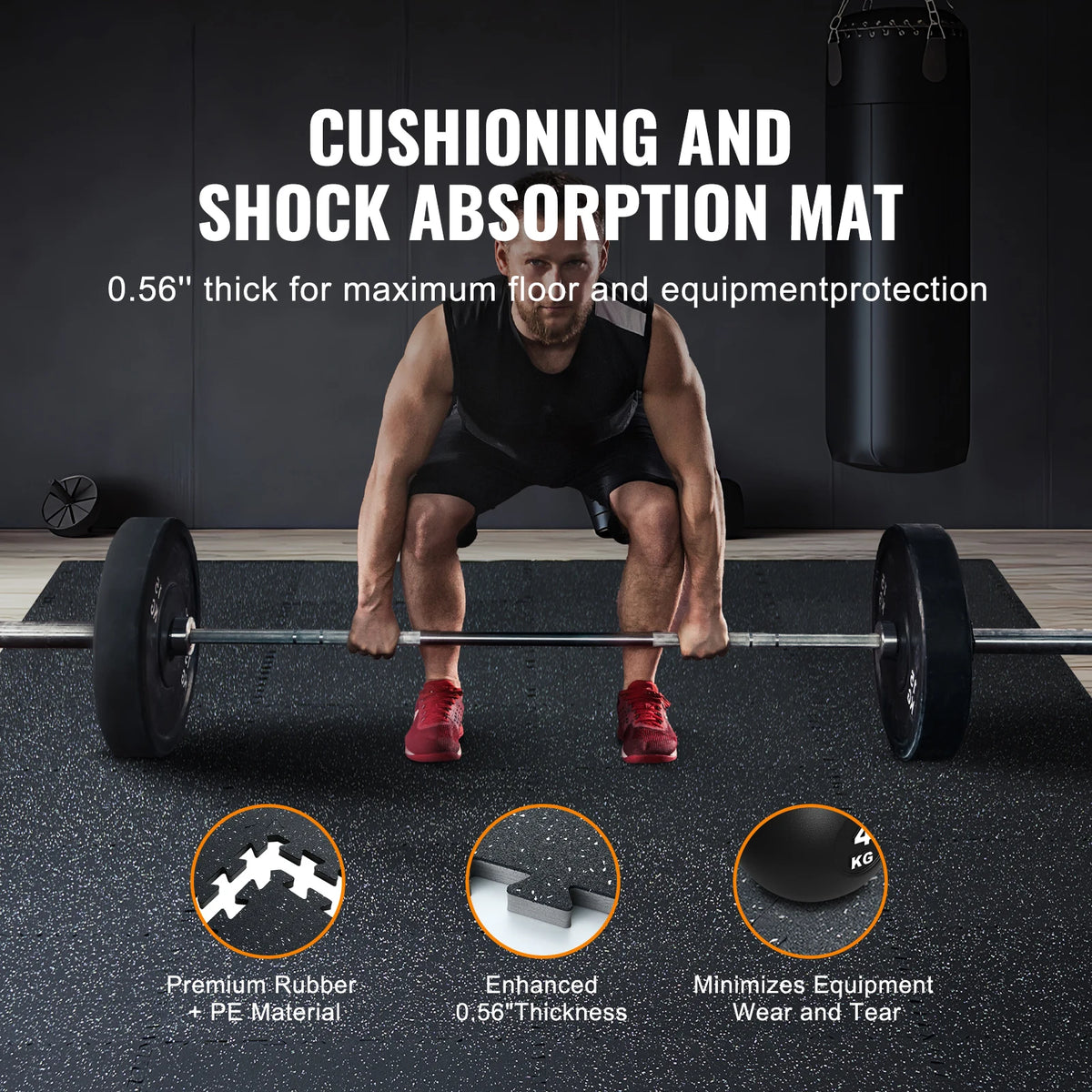 SucceBuy Interlocking Puzzle Floor Mats For Home Gym Exercise