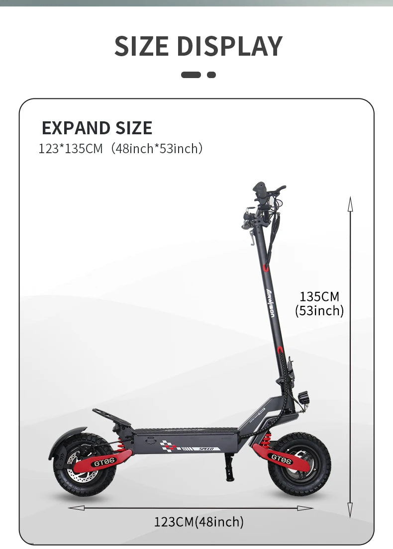 Arwibon 1200W Powerful Foldable Off Road Electric Scooter