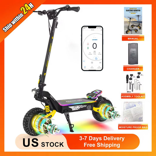 EOEOTWO 2400W Dual Motor Electric Scooter Hydraulic Brake App Control